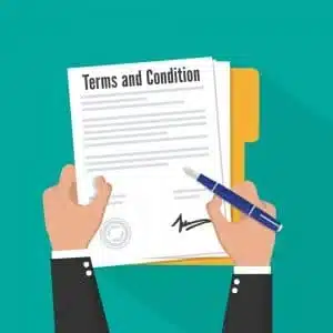 Terms and Conditions Signing Document Illustration