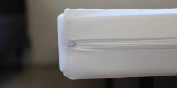 Corner shot of mattress encasement