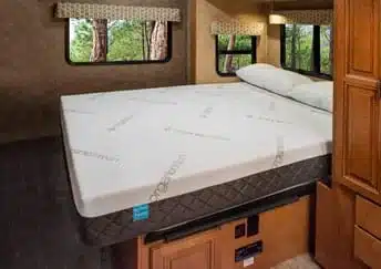 Luxury RV mattress in bedroom