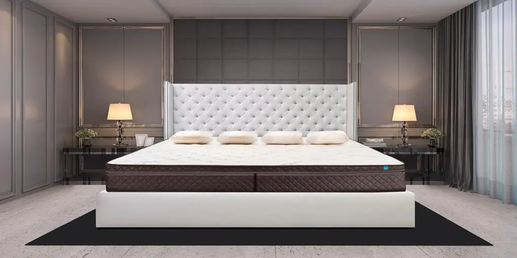Luxury mattress in modern bedroom