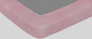 Pink fitted sheet corner detail