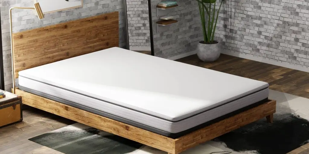 Athlete mattress in modern loft bedroom
