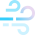 Cooling breeze airflow icon