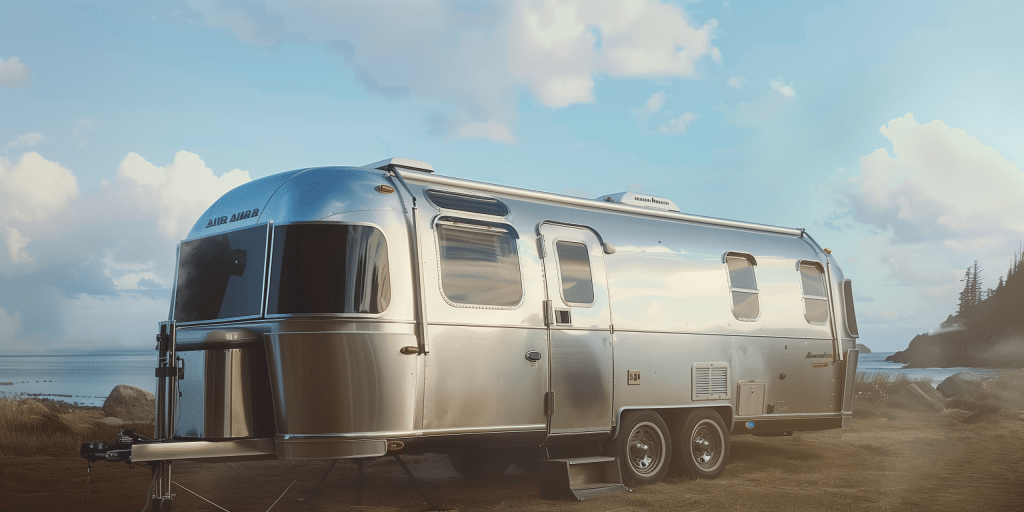 Airstream Globetrotter travel trailer scenic