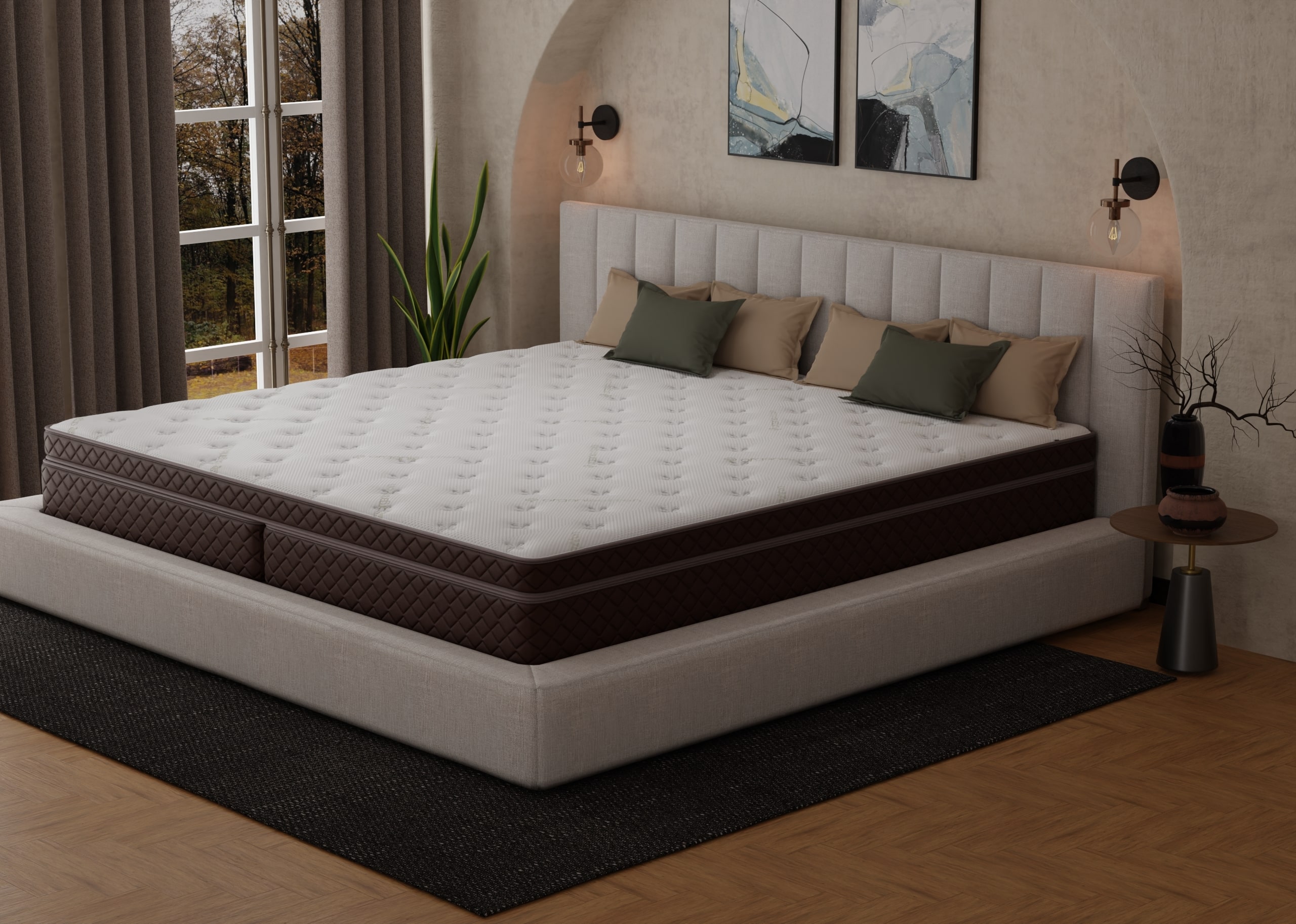 Alaskan King mattress bedroom full angle