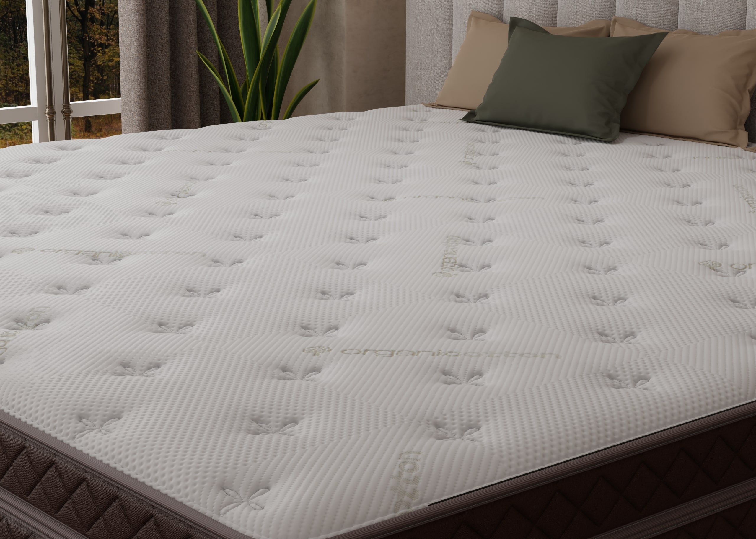 Alaskan King mattress closeup pillow top