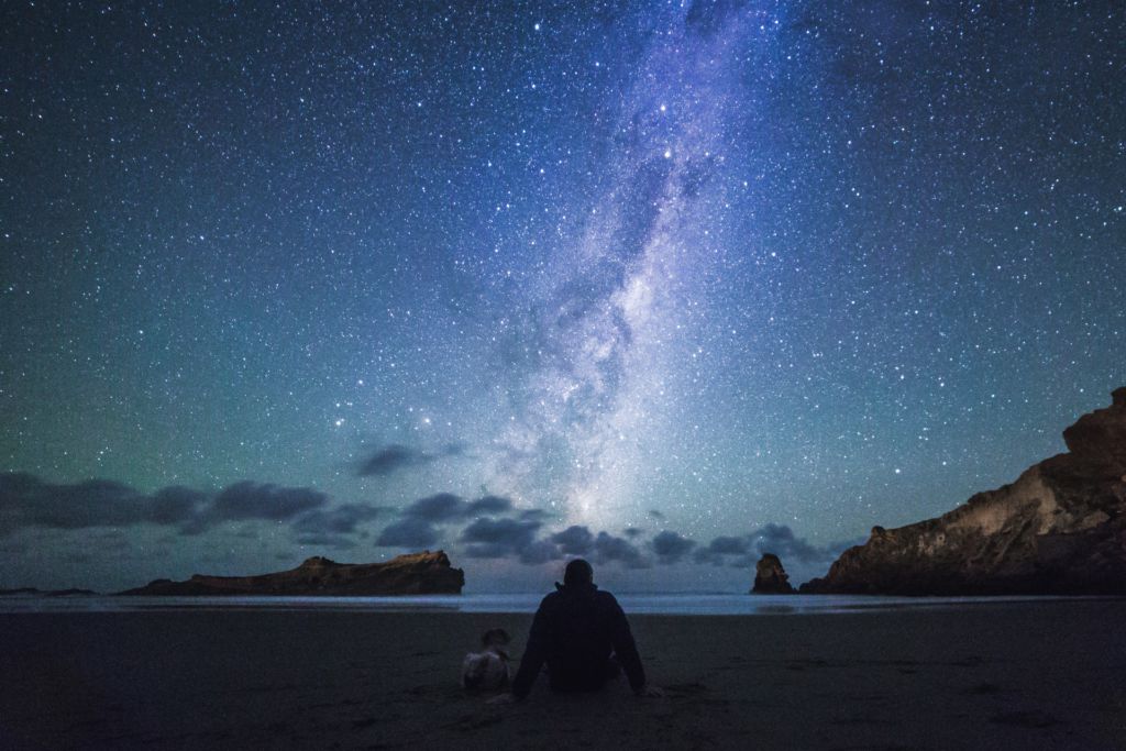 Stargazing milky way night sky camping