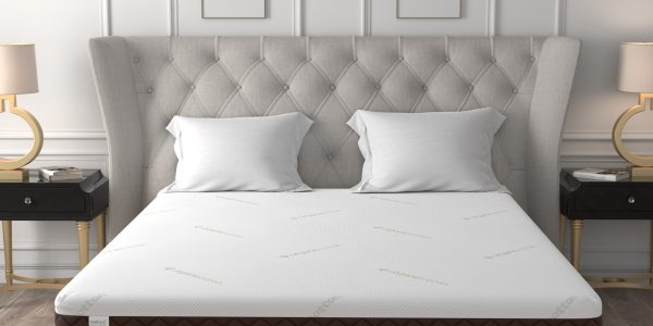 Luxury home mattress foot view bedroom