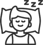 Happy restful sleep icon