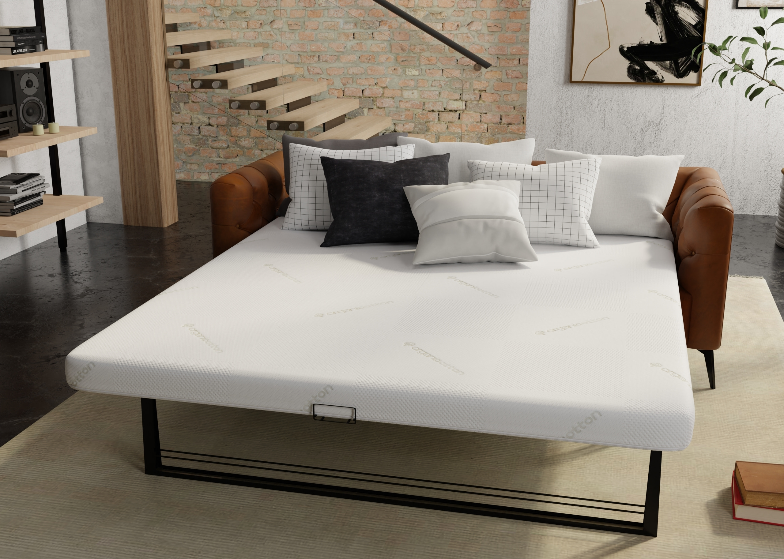 Deluxe sofa bed mattress living room