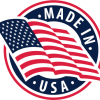 Made in USA badgeEco-friendly leaves icon