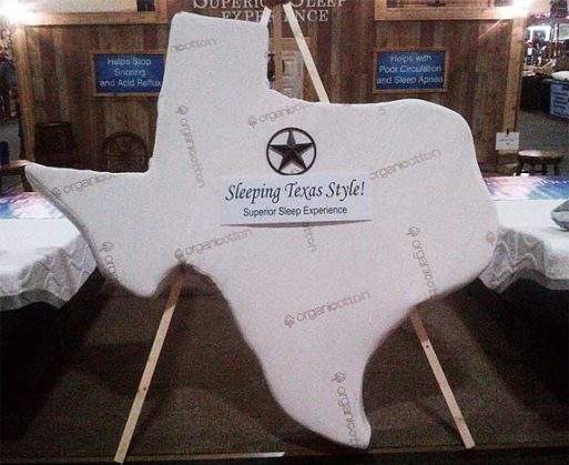 Texas Shaped Custom Mattress
